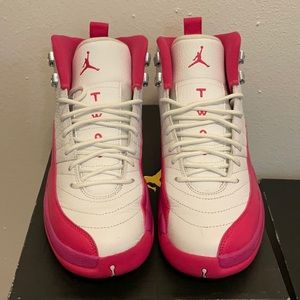 White/Vivid Pink Air Jordan 12